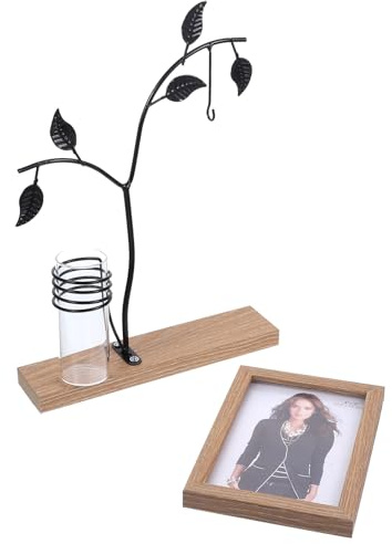 Uonlytech Hydroponischer Bilderrahmen aus Eisen XXL mit LED Lichterkette Doppelseitiger Fotohalter für Tischdekoration und Geschenk