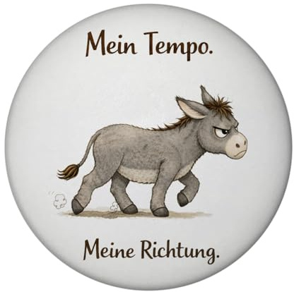 Eddi Esel Mein Tempo Meine Richtung Magnet für Tierfans lustiger Magnet perfektes Tiergeschenk