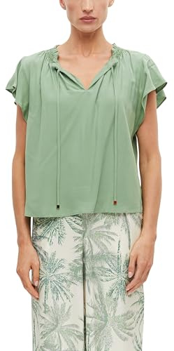 s.Oliver Damen 2178669 Bluse mit Rüschenkragen (1er Pack)