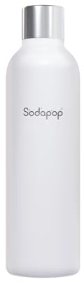 Sodapop 0,75L Edelstahlflasche weiß, hält bis zu 12h kalt und warm | ausschließlich für Sodapop Wassersprudler Logan & Cooper Pro, doppelwandig