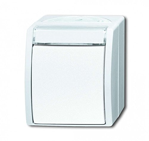 Busch-Jaeger 2601/6 WN-54 Wippschalter Aus- und Wechselschaltung (Thermoplast) Alpinweiß ocean® (IP 44) 2CKA001085A1624