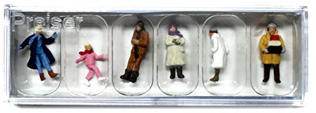 Preiser 14037 - Passenten, winterliche Kleidung, H0, 1:87