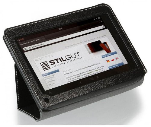 STILGUT Executive Case - Funda con función de Soporte y presentación para Amazon Kindle Fire, Color Negro