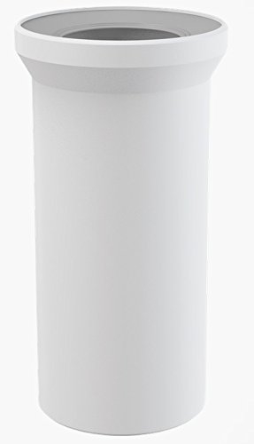 WC-Anschluß Anschlussstutzen Länge 25 cm Abfluß weiß weiss WC-Abfluß Abflussrohr WC Verbindung für Toilette