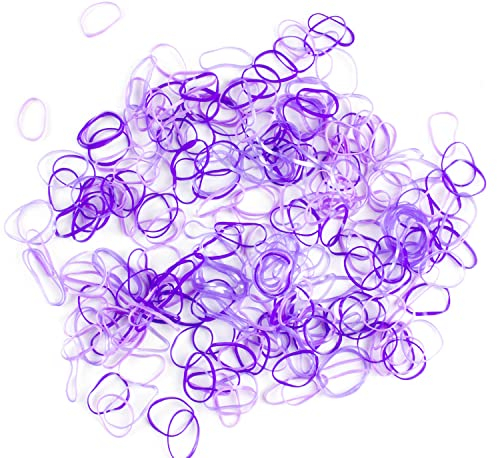 Mytoptrendz® Purple Tone Small Tiny Mini Poly Elastics Hair Tie Ultra Elastic Rubber Bands