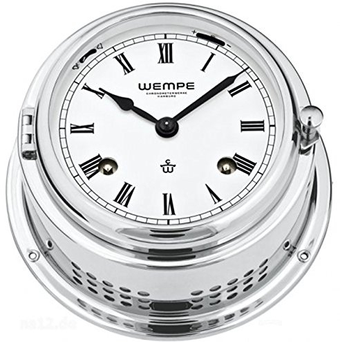 Wempe Glasenuhr Bremen II Messing verchromt mechanisch