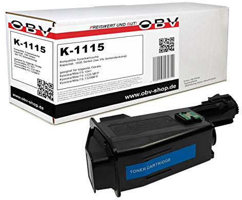 OBV Tonerkartusche kompatibel mit Kyocera TK-1115, Schwarz, ersetzt 1T02M50NL0, für FS-1041, FS-1220MFP