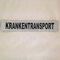 KRANKENTRANSPORT 38x8cm 3M Rückenschild matt silber