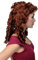 WIG ME UP - RJ048-P340 Perücke Fasching Karneval Biedermeier Antike Renaissance Korkenzieherlocken Braun Rehbraun