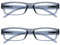 OPULIZE Reading Glasses Grey Lightweight Comfortable Readers Value 2 Pack Designer Style Mens Womens UVR2PK032GR +3.50