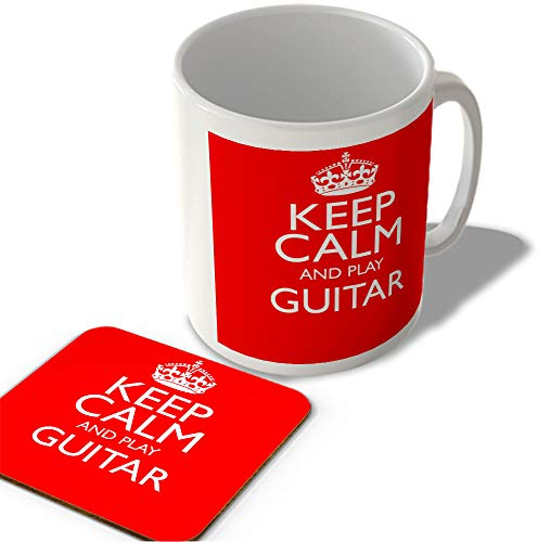 McMug - Keep Calm and Play Guitar - Mug and Coaster Set, Ceramic, 11fl.oz.