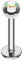 Piersando Piercing Stab Stecker Kugel mit Kristall Lippen Labret Lippenpiercing Ohr Tragus Ohrpiercing Helix Nase Intim Zungen Nasen 1,2mm x 8mm x 3mm Silber Rainbow