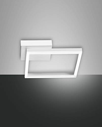 Fabas Luce Bard Integrated LED Semi Flush Light White Glass