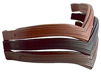 Sie Stirnbänder für Pferde, Leder, V-Form, 40,6 cm, Schwarz