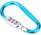 Carabiner Lock, D-Ring Chain Clip Hook Travel Bag Luggage Security Combination Lock Locking Carabiner Padlock for Outdoor, Camping, Hiking, Backpack(Blue)