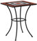 vidaXL Tavolino da Bistrot con Mosaico Decorativo Robusto Elegante Angolo da Bar Cucina Bistrò Terracotta e Bianco 60 cm in Ceramica Telaio in Ferro