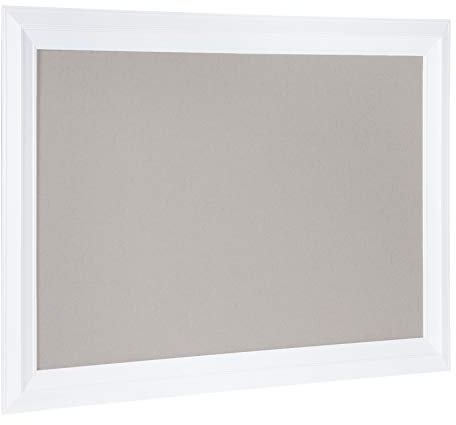 Kate and Laurel Whitley Modern Gerahmte Leinenstoff-Pinnwand, 74,9 x 115,6 cm, Weiß