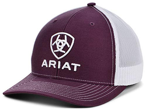 ARIAT Classic Heather Trucker Hat Burgundy/White