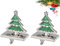 Yuokwer Set of 2 Christmas Stocking Holders for Mantle-Christmas Stocking Hangers for Mantel Xmas Stocking Hooks for Fireplace,Metal Mantle Hooks Shelf Hanger Mantelpiece Decoration (Xmas Tree)