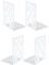 Serre Livre, Lre Co. 2 Paires Cale Livre en Métal Innovant d'arbre Presse Livres, Serre Livre Enfant Bloc Livre Séparateurs de Livres Décoratifs pour Bureaux, Écoles et Librairie (Blanc)