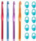 OWill 14pcs Crochet Hooks Set(8mm 9mm 10mm 12mm), Color Aluminum Ergonomic Handle Crochet Hook, Arthritis Hand Crochet