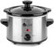Dihl Electric Slow Cooker 1.5 litres, 3 Temperature Settings, Removable Ceramic Cooking Pot, Tempered Glass Lid, 100 W, Round, Silver