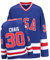 Hockey-Trikot der USA 1980 Olympia-Team Eishockey-Trikots genähte Buchstaben und Zahlen S-XXXL, 30#Blau, L