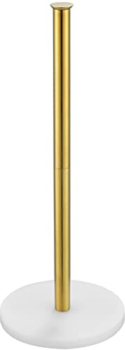 JQK Toilettenpapier Aufbewahrungsständer Weißgold, 304 Edelstahl Tissue Reserve Halter Spender für Badezimmer, Gebürstetes Gold, TPS180-WG