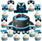 Tortendeko Geburtstag Junge, Videospiel Torten Deko, Gamer“Happy Birthday”Cake Topper, Kuchen Deko Video Gaming Spiel, Playstation Cupcake Topper, für Kinder Party Dekoration