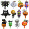 Palloncini di Halloween, 24 Pezzi Set di Decorazioni a Tema Con Pipistrello e Scheletro in Film di Alluminio, per Festa di Compleanno