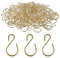 Sratte 120 Pcs Mini S Hook for Hanging 1 Inch Metal Hanging Hooks S Shaped Iron Wire Hangers Mini Ornament Storage Hangers for Irish Day Decor Pot Plant Jewelry Keychain (Champagne Gold)