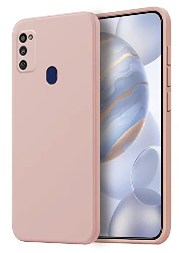 HONLEN Hülle für Samsung Galaxy M21 / Galaxy M30s Schutzhülle Case, (6.4 Inches) Liquid TPU Silicone Handyhülle mit Fallschutz Silikon Cover Sandpulver