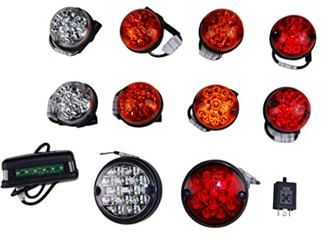 Sertplas Defender LED Scheinwerfer Farbe, Led Licht Upgrade kit, Led Lampe 12 Teile, Deluxe Set Beleuchtung mit E-Zertifikat für Defender Off-Road td4,td5 90/110