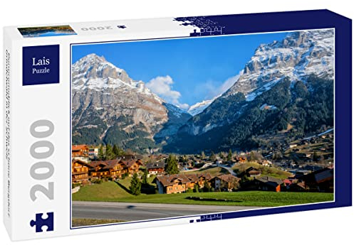 Lais Puzzle Panoramablick auf das schöne Bergdorf Grindelwald in der Schweiz 2000 Teile