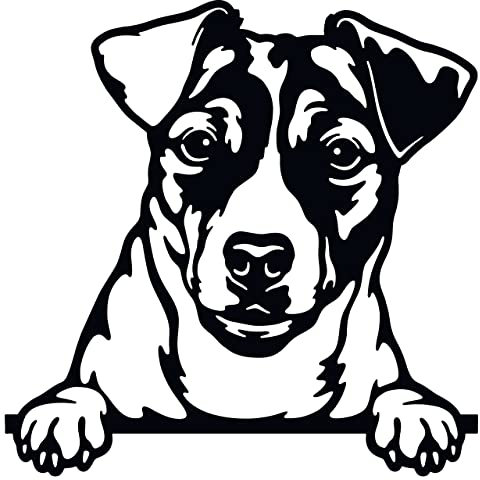 Autoaufkleber/Sticker/für Innen und Außen 28 cm schwarz Jack Russell Terrier 01