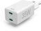 Hama 35W - Cargador USB C rápido de 2 Puertos con certificación Power Delivery & Qualcomm® Quick Charge™ 3.0, Color Blanco