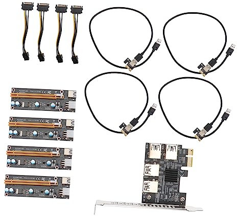 Mobestech Tarjeta Adaptadora Pci-e Tarjeta Elevadora USB Accesorio para Computadora para Configuraciones De Minería Compatible Sistemas De Alta Capacidad
