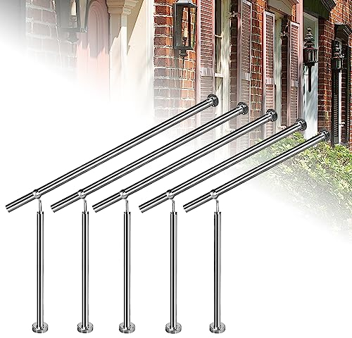 JOIEYOU Handlauf Edelstahl, Treppengeländer außen B120*H90 cm winkelverstellbar Eingangsgeländer für Treppen Wandhandlauf Außen Innen
