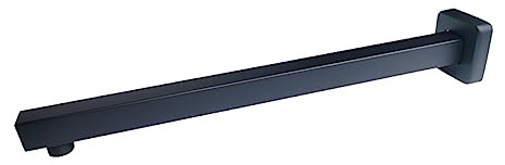 Bathroom Overhead Wall Ceiling Mounted Shower Arm Top Head Ultra Thin Matt Black Rainfall Sprinkler Spar Big Square Round Oval (Color : SA0003BK-86)