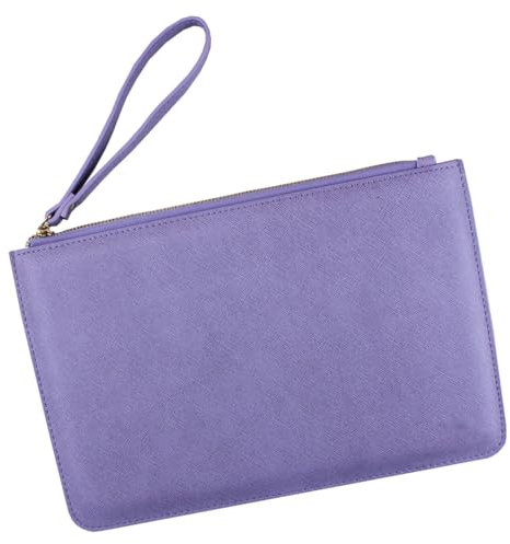 eBuyGB Clutch Bag Purse Women Wallet Evening Bag Pocket Cell Phone Bridal Wedding for Women with Wrist Strap (Purple)