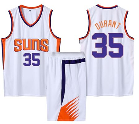 2 Pièces Tenue Basket Enfant/Adulte 2024, Ensemble Pop Maillot sans Manches + Pantalon Court, Blanc 5XL