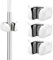 3 pcs Mop Holders,Self Adhesive Wall Mounted Mop Broom Holder with hooks, Suitable for Kitchen Bathroom Garage Mop and Broom Tool Storage(Grey)