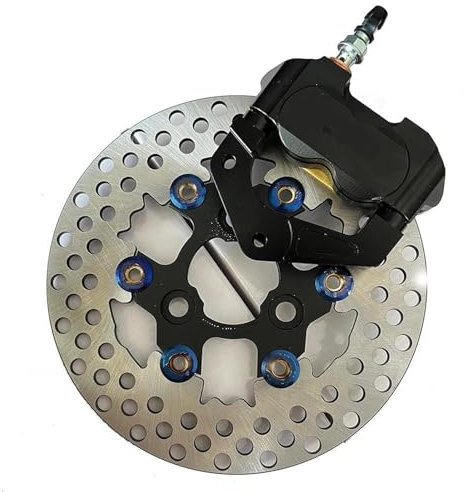 Kit Disco Freno Anteriore Per Aerox RPM CNC Moto Elettrica Scooter Pinze Freno 200mm 220mm Staffa Adattatore Pompa Freno A Disco Dischi Freno Anteriore Pinza Freno Posteriore(Red 220mm)