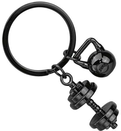 Maciun Hantel Schlüsselanhänger | Zinklegierung Anhänger Hantel mit Hantelscheibe Kettlebell - Fitness Trainer Schlüsselanhänger für Fitness-Liebhaber, Frauen Männer