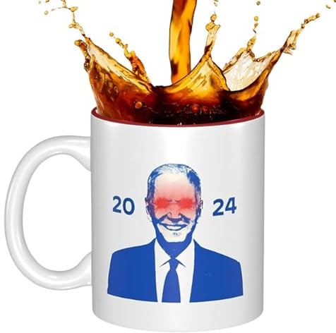ycezw Joe Biden Tasse à café 2024 | Tasse Biden en céramique 350 ml Vote Président Election – Décoration de cuisine amusante, tasse de voyage, tasses à café pour homme et femme, thé et eau potable