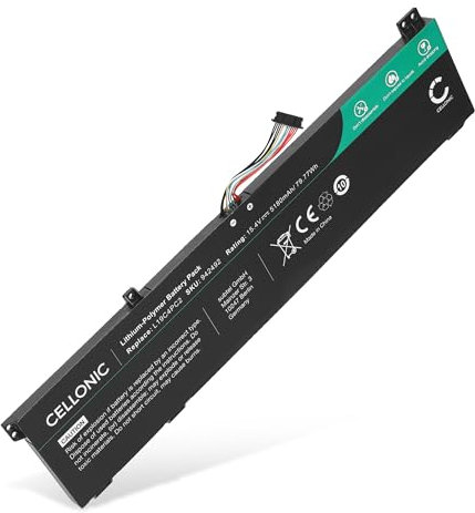 CELLONIC Batterie Compatible avec Lenovo Legion 7, 7 15IMH05, 7 15IMHg05, 7 15IMH05H, Legion 5, 5 17ARH05H, Lenovo L19C4PC2, L19M4PC2, L19C4PC1 5180mAh 15.4V