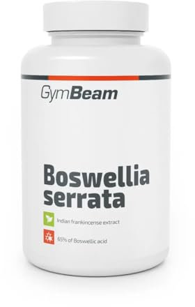 GymBeam Boswellia Serrata (Kapseln) - 800 mg pro Tagesdosis, Weihrauchkapseln mit hohem Boswelliasäuregehalt, vegan, praktische Kapselform, fördert den Bewegungsapparat, hochwertiger Harzextrakt