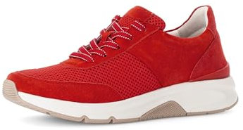 Gabor Low-Top Damen Sneaker 66.897 - Damen Schuhe mit Herausnehmbares Wechselfußbett für Einlagen - Frauen Halbschuhe - Chili 48