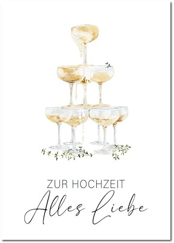 The Life Barn XXL A4 Postkarte Karte Hochzeit Hochzeitkarte Glückwünsche