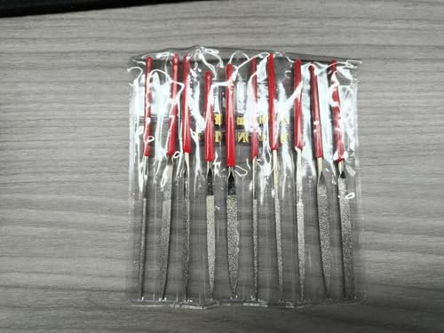 Needle Files Set 2 * 100Mm,10Pcs - Diamond Needle File for Metal,Professional Diamond Mini Files for Metal,Wood & Jewelry - Hardened Steel Precision Files for Model Making,DIY & Craft